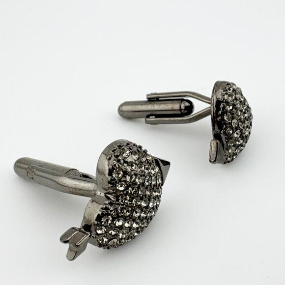 Pave Heart‎ Arrow Cufflinks - Picture 2 of 10